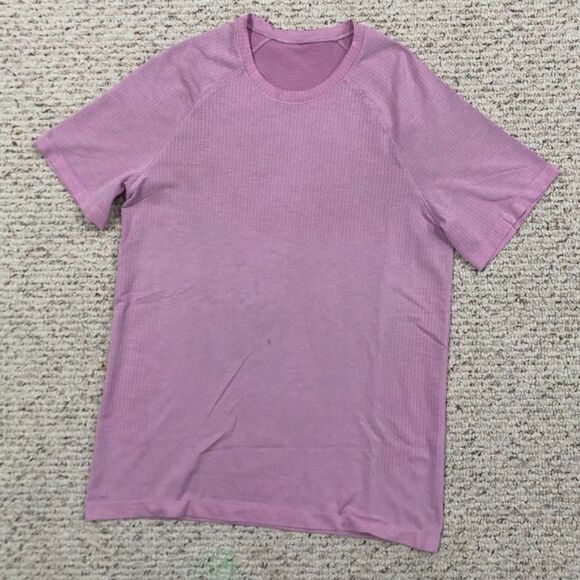 Men's Lululemon Purple Metal Vent Tech Slim Fit Short Sleeve Shirt Size Medium - Picture 7 of 8